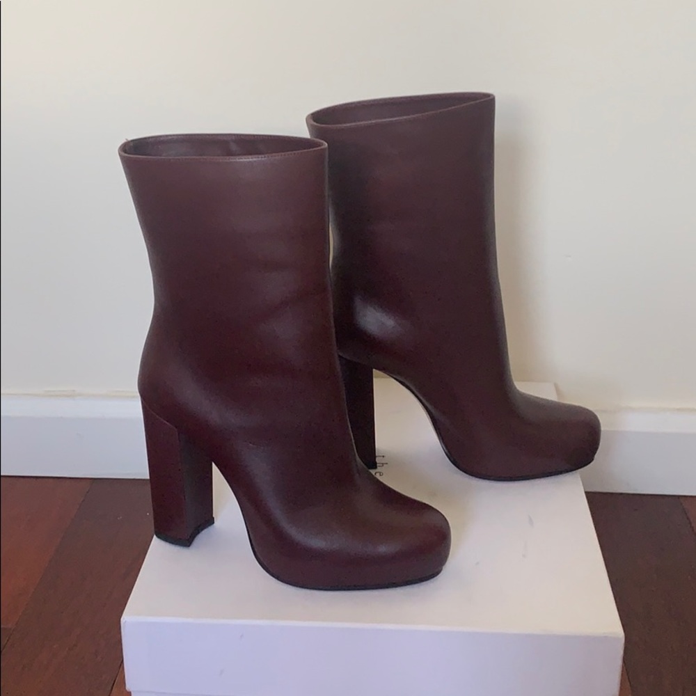 🆕Theory | Obsidian Burgundy High Heel Boot NIB - Picture 2 of 8